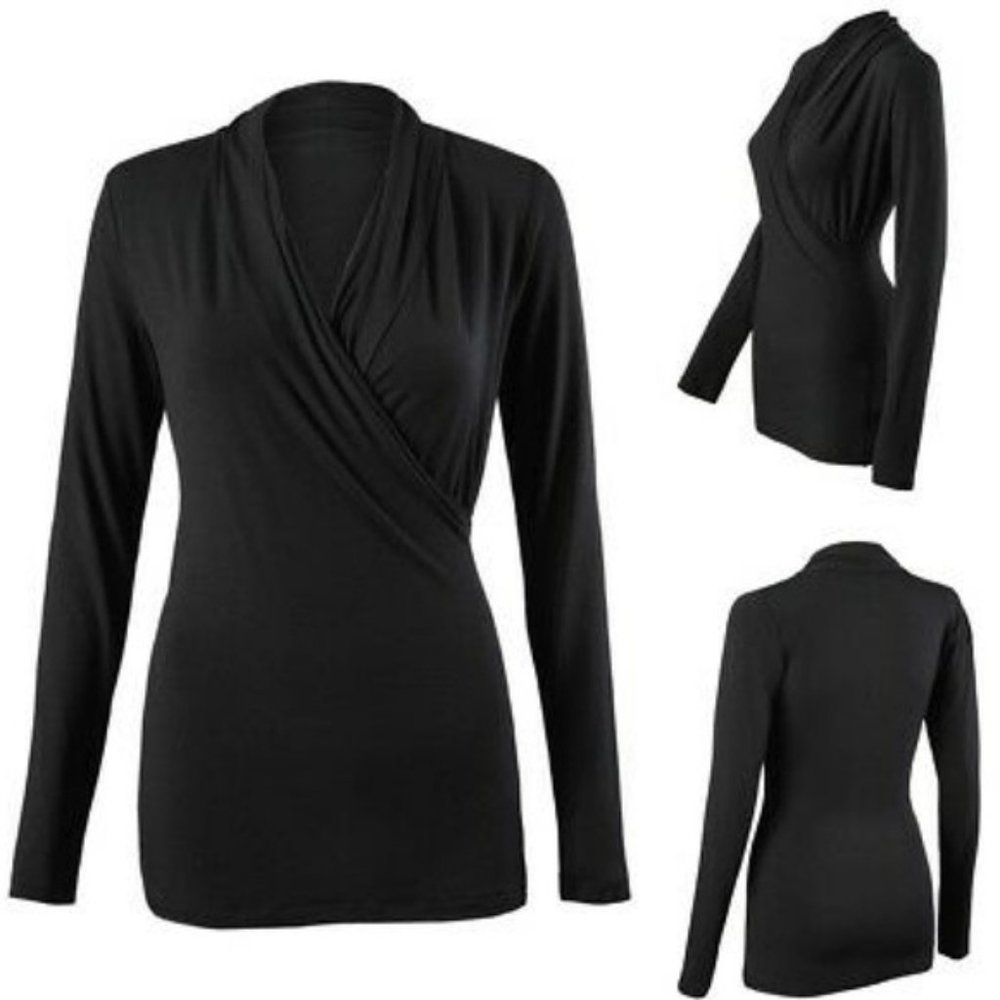 CAbi #3185 Cross Wrap Tee